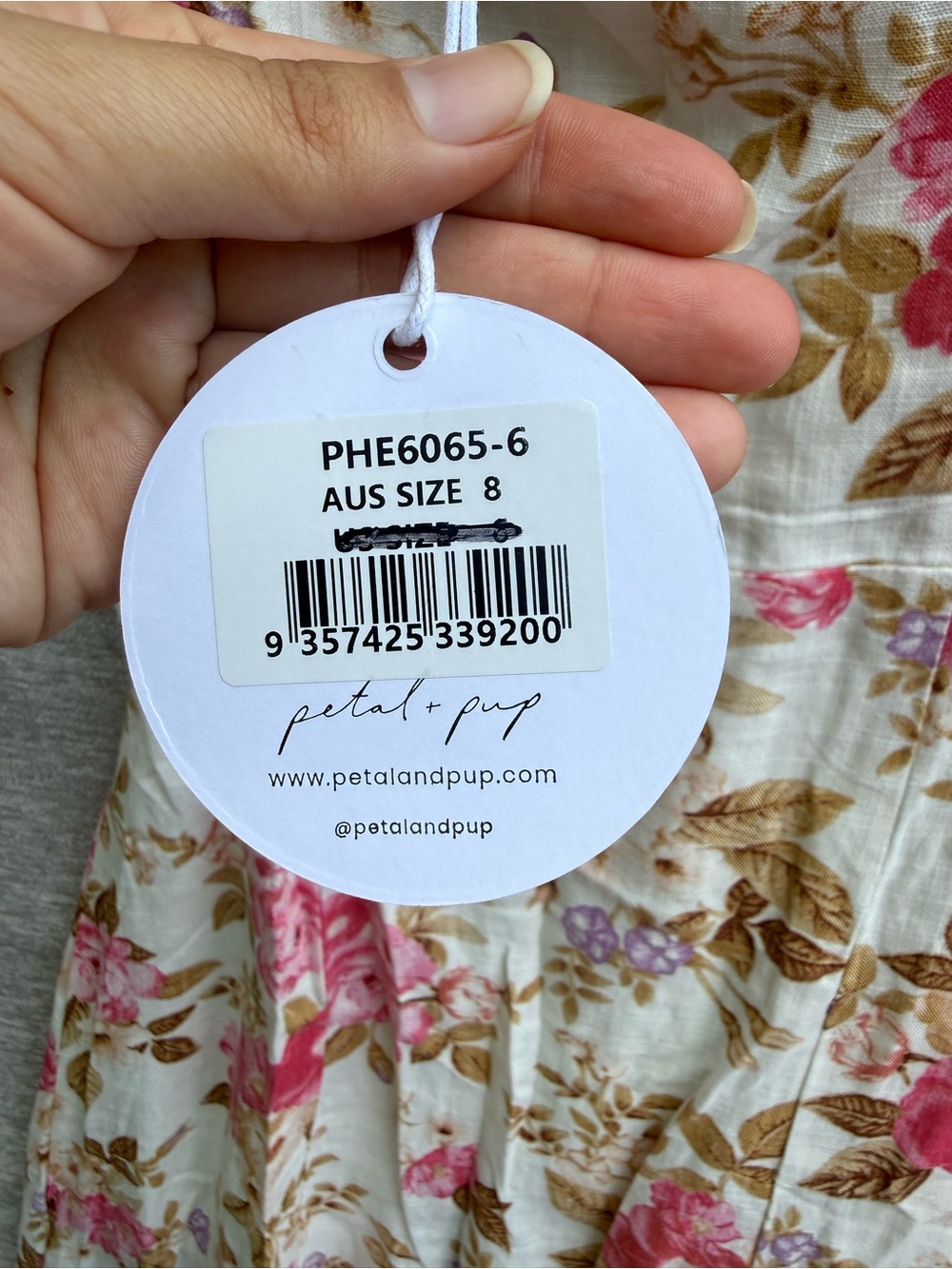 Petal & Pup Floral Linen Blend Midi Dress Cottagecore Ruffle Strap Size US 4 NWT - Picture 5 of 7